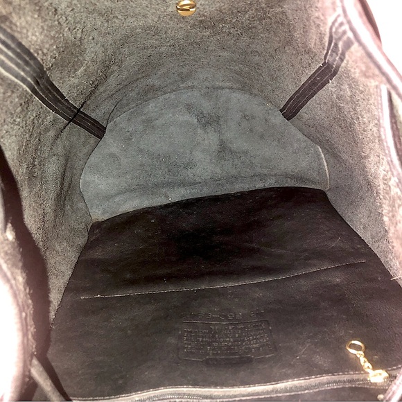 Vintage COACH Black Leather Weekend Backpack Rucksack Large Daypack 9943 USA COA - Picture 11 of 17